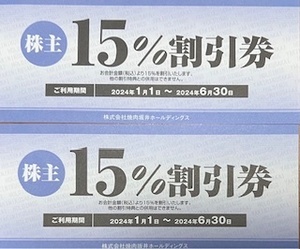 焼肉サカイ株主優待券15％割引券2枚（送料込）