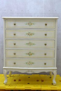 C1217##ro here style # antique style . manner 5 step chest # cat legs # adjustment chest of drawers 