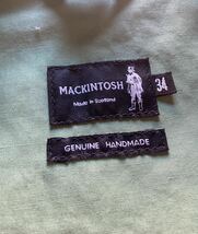 【春カラー】MACKINTOSH マッキントッシュ ゴム引きコート ピスタチオグリーン 34 スコットランド製_画像6