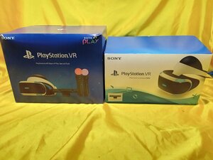 1 jpy start Junk operation not yet verification PlayStation VR PSVR box opinion attaching 2 pcs. set K