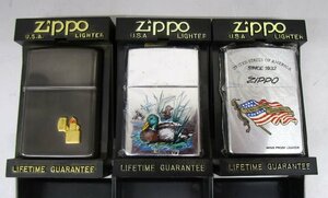 [ZEROnet]★ZIPPO ジッポー オイルライター カモ NISARA FALLS アメリカ 国旗 3点セット ケース付き USA製★R65-36