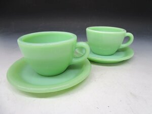 [ZEROnet]*Fire King Fire King Jedi cup & saucer 1950 year 1960 year anchor ho  King 2 customer set *R65-1