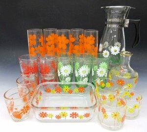 [ZEROnet]V Showa Retro pop ate rear ... Alice pitcher pitcher flooding bin orange glass container stone . glass VP65-95