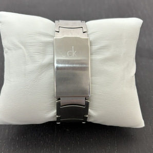 【1円スタート】 CK Calvin Klein カルバンクライン クォーツ腕時計 K26141 アナログ ステンレス WHT SLV ホワイト 日付の画像2