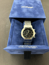 S.T.Dupont デュポン 腕時計 531C7AB03 GEOMETRIE CHRONOGRAPHE 耐水 ベルト：シルバー 盤面：ブラック_画像2