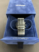 S.T.Dupont デュポン 腕時計 531C7AB03 GEOMETRIE CHRONOGRAPHE 耐水 ベルト：シルバー 盤面：ブラック_画像3