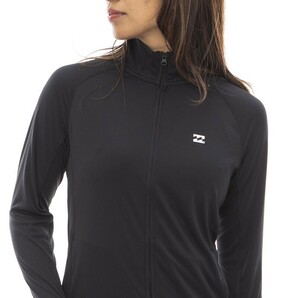 ★送料無料★2024春夏 新品【BILLABONG/ビラボン】ZIP UP STAND RASHGUARD ラッシュガード BLK レディースL BE013-863