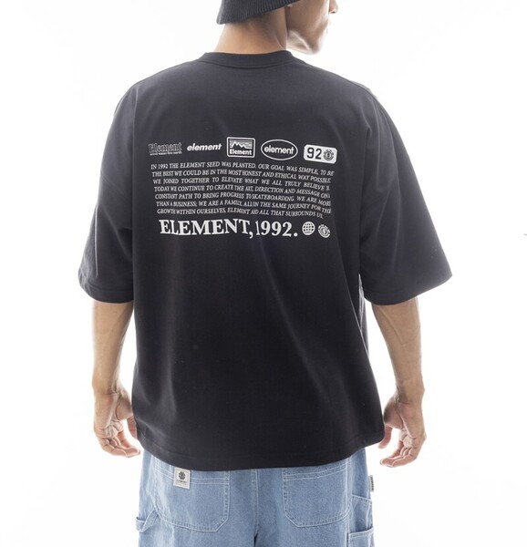 【SALE】★送料無料★2024春夏 新品【ELEMENT/エレメント】EQUIPMENT SS Tシャツ FBK メンズL BE021-224
