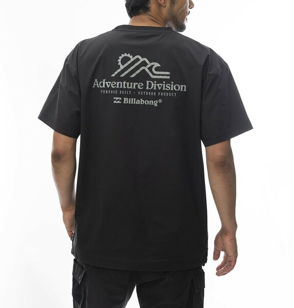 ★送料無料★2024春夏 新品【BILLABONG/ビラボン】【A/Div.】 UTILITY TEE ラッシュガード 水陸両用Tシャツ BLK メンズM BE011-865