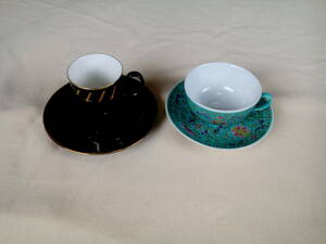 カップ＆ソーサー　2客　ティーカップ＆コーヒーカップ　茶器　同梱発送可　