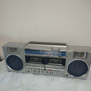 ☆レトロラジカセ☆ SHARPラジオ付き ステレオテープ レコーダー GF-490 ジャンク品