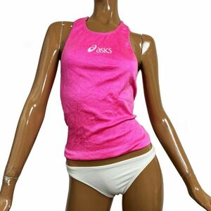 4 Asics woman .. swimsuit tops (M)+ bikini panties (M degree )* lustre pink + lustre white 