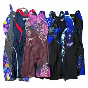 8[ adjustment goods recycle ] Arena SPEEDO woman .. swimsuit 7 pieces set (M*L)* tough suit * Endurance * open back 