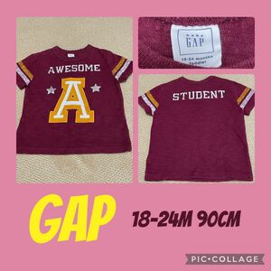 GAP 半袖　Tシャツ　18-24M 90cm ラガーマン　ユニフォーム風　 半袖Tシャツ 半袖 