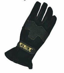  made in Japan FET 3D light weight glove black × black racing glove all black black black XL size 