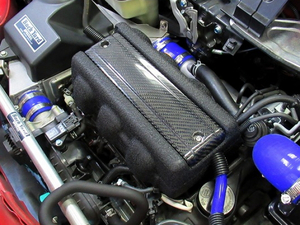 バックヤードスペシャル エンジンカバー Ver.R 綾織りカーボン＆ブラック結晶塗装仕上げ S660 DBA/3BA-JW5 6MT/CVT