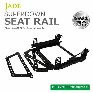 JADE スーパーダウンシートレール 左席用 エリーゼ 111(右ハンドル車) 96/06～ サイドステー溶接仕様 固定 シート幅395mm以下