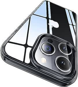 【極々透明感・革新耐黄変技術】CASEKOO iPhone 15 Pro 用 ケース クリア 耐衝撃 米軍MIL規格 ストラップホ