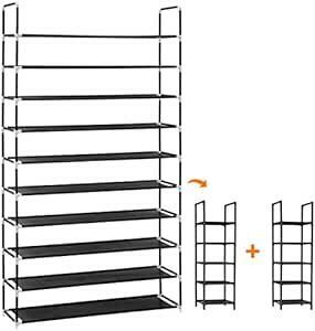 シューズラック 10段 靴収納 靴棚 38~40足 下駄箱 省スペース シューズボックス スリム 玄関に靴を効率収納 靴入れ 組み