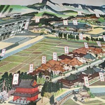 昭和33年 日蓮正宗総本山大石寺全景 鳥瞰図 約46cm×75cm_画像6