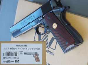 WA Western arm z Colt Government MKⅣ серии 70/ gun черный Ver. голубой крыло газовый пистолет 