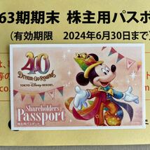 送料無料♪東京ディズニーリゾート 株主用パスポート 1枚　2024.6.30まで　株主優待 _画像1