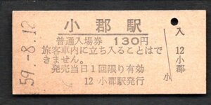 駅名改称（山陽本線）小郡駅１３０円（現　新山口駅）