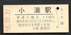 三セク化（東北本線）小湊駅１１０円