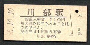 （奥羽本線）川部駅１１０円