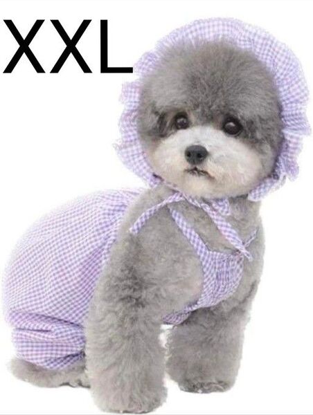 2点セット!犬の服 猫の服 犬ワンピース ペットドレス ペットウェア 帽子付 犬服