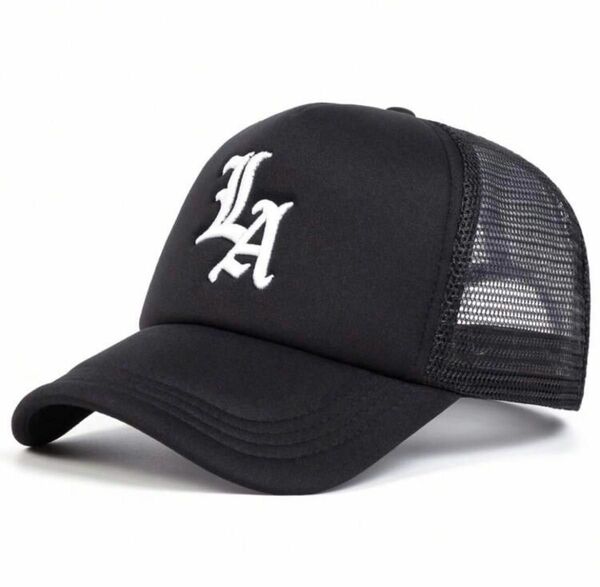 レア物新品 LAロゴ ドジャース　大谷翔平ブラックキャップ 帽子LA ベースボール　ニューヨク　メジャー　赤帽子　高級