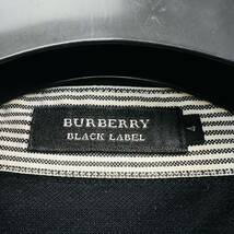 【極美品/超希少XLサイズ】BURBERRY BLACK LABEL バーバリーブラックレーベル 半袖ポロシャツ ロゴ刺繍 ノバチェック 鹿の子 LL 4サイズ_画像6