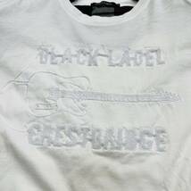 【極美品】BLACK LABEL CRESTBRIDGE クレストブリッジ ブラックレーベル 半袖Tシャツ パイルロゴ 刺繍 ノバチェック サイズM_画像4