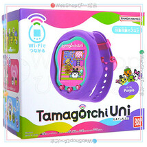 ★Tamagotchi Uni Purple たまごっち ユニ パープル/たまパスポート+ステッカー付き◎新品Ss_画像2