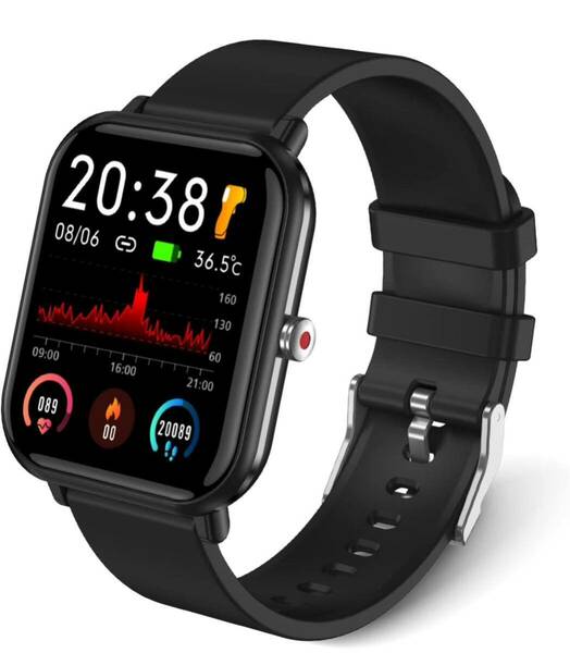 1110) q9proスマートウォッチ iPhone対応 1.7インチ大画面 smart watch for men 24種類運動モード 歩数計 ストップウォッチ アラーム