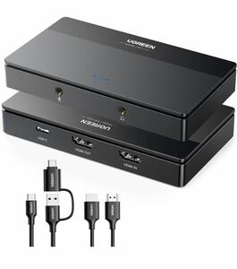 1133) UGREEN 4K HDMI キャプチャーボード パススルー機能 4K@60Hz /1080P 60Hz 低遅延 ゲーム実況生配信 会議 ライブ配信 録画 画面共有