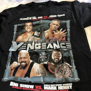 WWEプロレス、アルベルトデルリオvsジョンシナetc記念Tシャツ,サイズM.アメリカんサイズ郵185