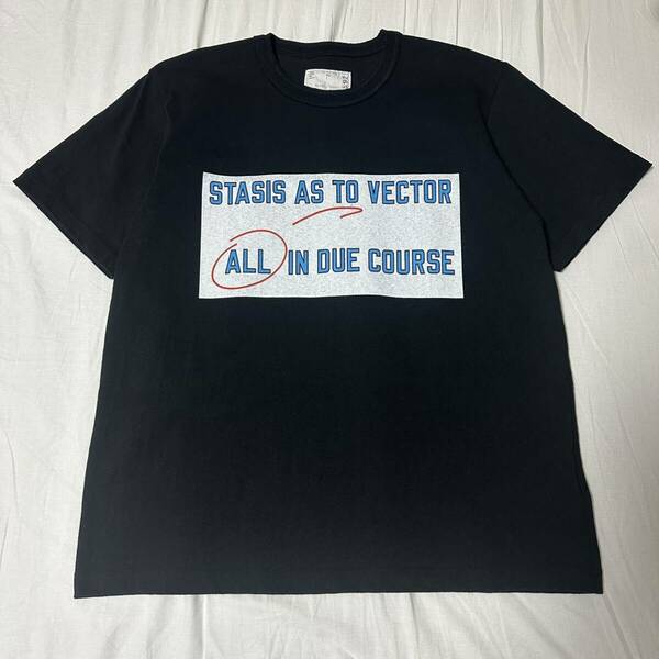 美中古 sacai×Lawrence Weiner 18SS Tシャツ Size4 Black カットソー スウェット パーカー ブラック