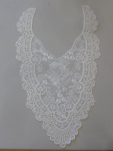 *(27) rayon / nylon delicate .embro Ida relay s motif lovely . floral print white color 1 sheets 