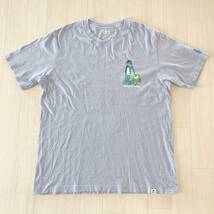 X1083 UNIQLO メンズ トップス Tシャツ 半袖薄手 伸縮性 丸首 サイズXL 水色 プリント 綿100% シンプル かわいい カジュアル 夏 ディズニー_画像6