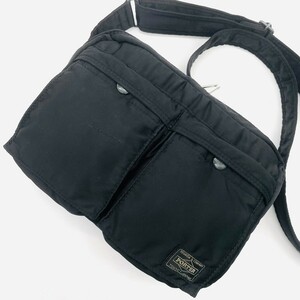 1 иен * превосходный товар *PORTER Porter Yoshida bag сумка на плечо наклонный .. язык машина черный чёрный 2 слой тип нейлон бизнес мужской 