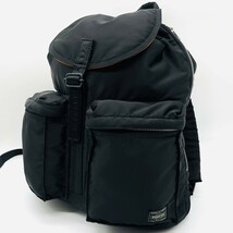 1円●極美品●PORTER ポーター リュック バックパック デイパック リュックサック タンカー ブラック ナイロン　ダブルファスナー 3_画像1