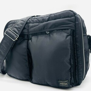 1 иен *PORTER Porter Yoshida bag сумка на плечо наклонный .. язык машина черный чёрный 2 слой тип нейлон бизнес мужской повышение 