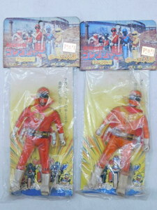 * month 0446 that time thing circle . Himitsu Sentai Goranger red Ranger Poe z doll .... doll rubber doll sofvi transparent clear Showa Retro 12404261