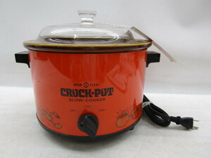 ★手0040 クロックポット CROCK-POT スロークッカー 今西金属 電気陶器鍋 レトロ 赤系 煮込み料理 調理機器 料理道具 12404103