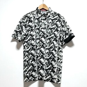  новый товар Yonex Golf * мужской 3L размер |be утечка -ru| геометрический рисунок * dry стрейч короткий рукав футболка рубашка-поло с коротким рукавом Golf одежда 