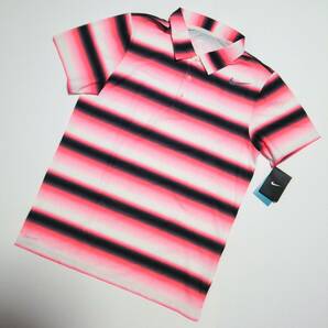 新品 NIKEGOLF ナイキゴルフ ドライストレッチ 半袖ポロシャツ 半袖シャツ DRI-FIT ボーダー ブルゾン ゴルフウェア プルオーバー メンズLの画像3