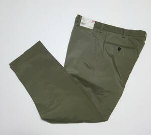 新品 UNIQLO ユニクロ ★メンズ W91×L76★ 春夏／軽量／薄手 ドライストレッチパンツ チノパンツ ノータックパンツ スラックス オリーブ