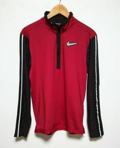 新品 NIKE ナイキランニング ドライストレッチ 長袖モックネックシャツ ロングスリーブジップシャツ 長袖シャツ ハーフジップ メンズM 