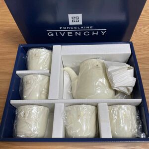 GIVENCHY ティーセット　カップ5個＆ポット ジバンシー GIVENCHY ティーセット 茶器セット 長期保管品 カップ